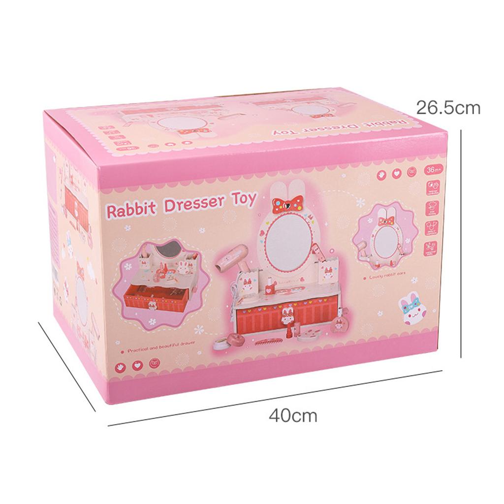 Kinder Schminktisch Set Cartoon-Muster Schminktisch Schminkzubehör Rollenspiel Spielzeug