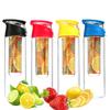700ml/800ml Portable Fruit Infuser Water Bottle Kids Outdoor Sports Lemon Juice Bottle Flip Lid for Kitchen Table Camping Travel