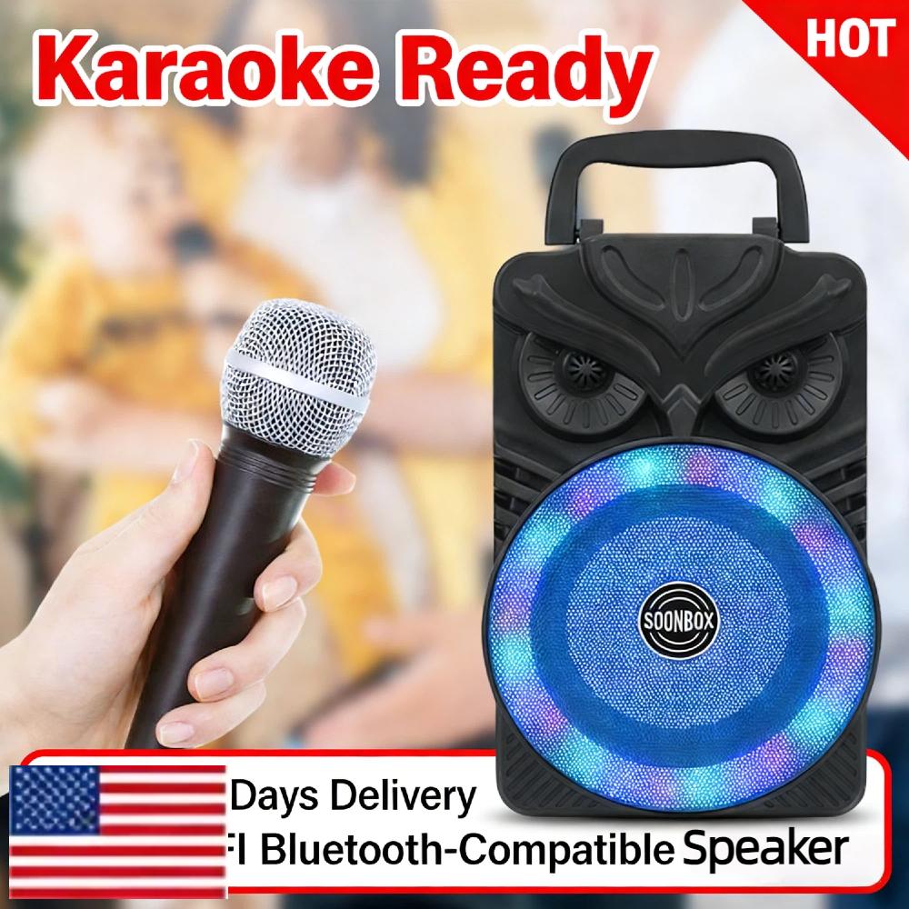 5.1 Bluetooth HiFi Speaker 1200mAh Portable Wireless Loudspeaker RGB Flash Lights Mobile Stand Outdoor Music Player for Camping