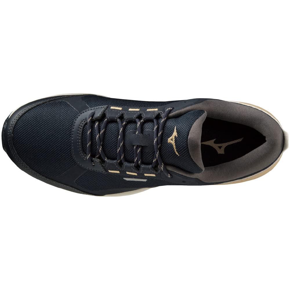 Mizuno WAVE XE-1 CrossE Energy Walking Shoes, Lightweight, Wide Fit, Casual Sneakers, Navy/Camel, Size 25.5 cm, 3E