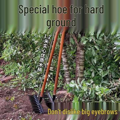 Manganese Steel Hand-Forged Spiral Rake: Multifunctional Garden Tool