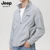 JEEP SPIRIT Men's Quick-Dry Knit Stand Collar Jacket