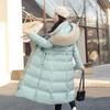 2025 Winter Women's Long Hooded Fur Collar Cotton Coat - Thick, Knee-Length Outerwear