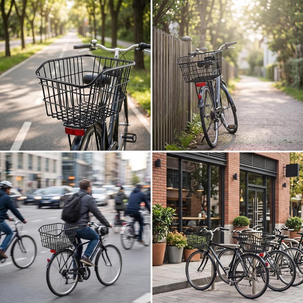 Cycle Rear Cargo Rack with Wire Basket | Metal Construction, RustResistant, Bike