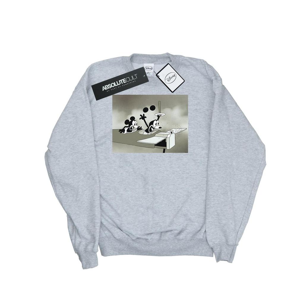 Disney Damen/Damen Mickey Mouse Verrückter Pilot Sweatshirt