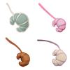 Leather Croissant Pendant Cute Croissant Bag Charm with Leather Lanyard Keychain for Bags Keys Accessories