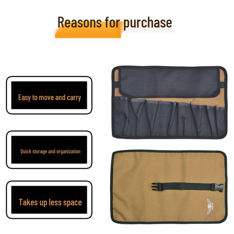 Multifunctional Roll-up Tool Bag for Electricians and Motorcyclists