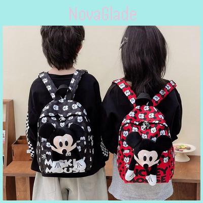 Mickey Maus Buchstabendruck Kinder Cartoon Leinwand Rucksack Für Vorschule Und Täglichen Gebrauch