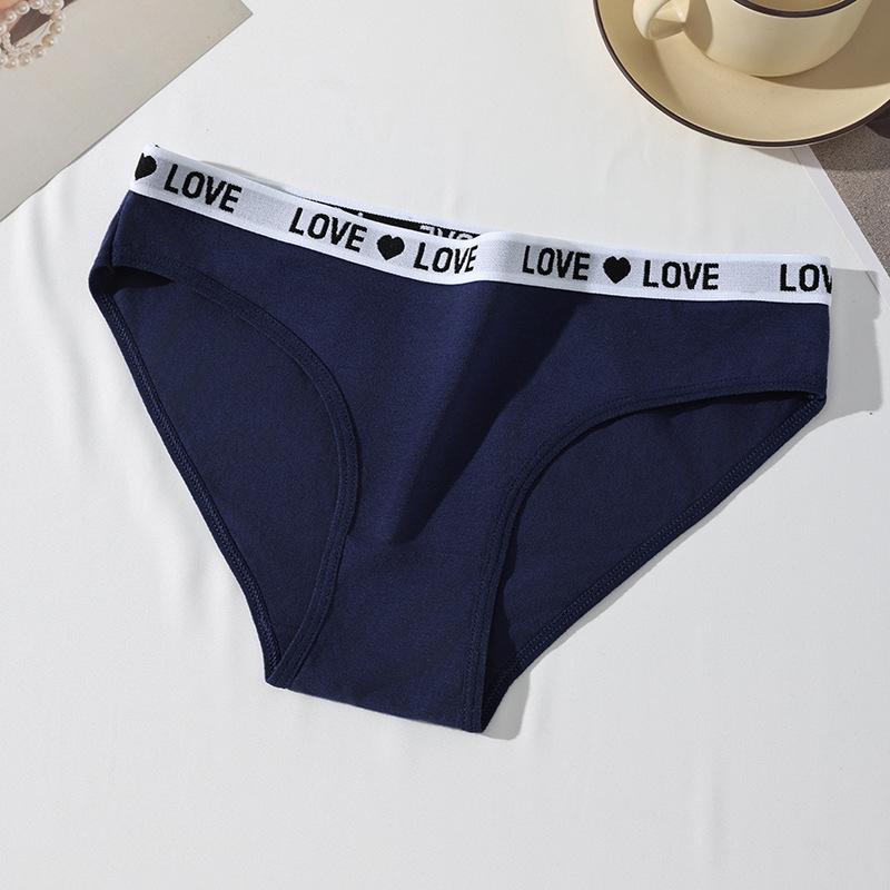 1/7Pcs/Set Women's Cotton Panties Sexy Soft Striped Underpants Cute Letter Girls Briefs Female Breathable Stretch Lingerie