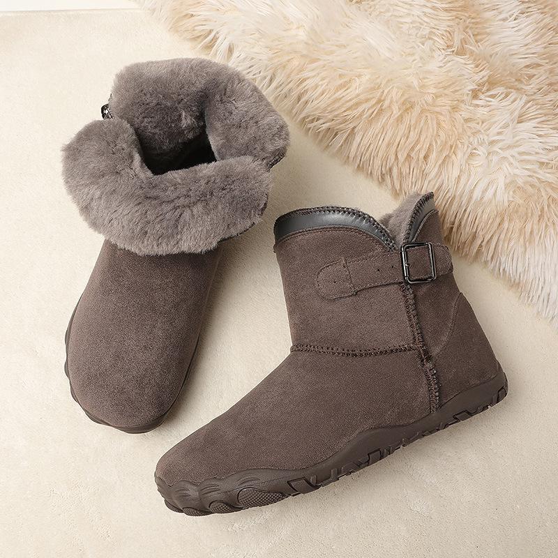 Rutschfeste, wasserdichte Outdoor-Schneestiefel für Damen und Herren mit warmem Samtfutter und dicker Sohle.