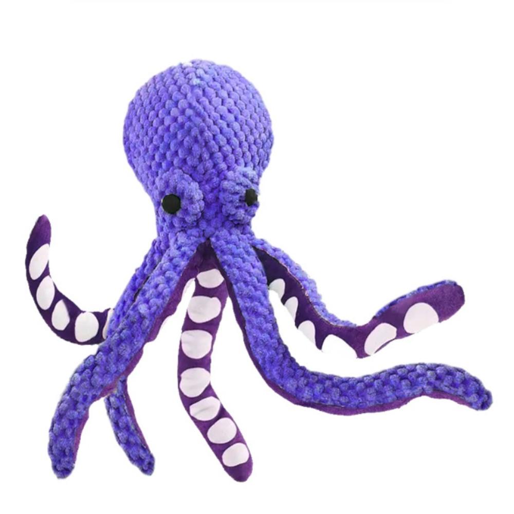 New Octopus Shell Dog Chew Toy Teeth Cleaning Bite Resistant Pet Plush Dolls Interactive Large Cat Sound Doll for Puppy Cats