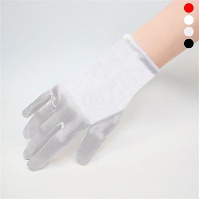 Elegant Women Finger Gloves Wrist Stretch Satin Role Play Accessories Wedding Gloves Stretch Satin Sunscreen Gloves