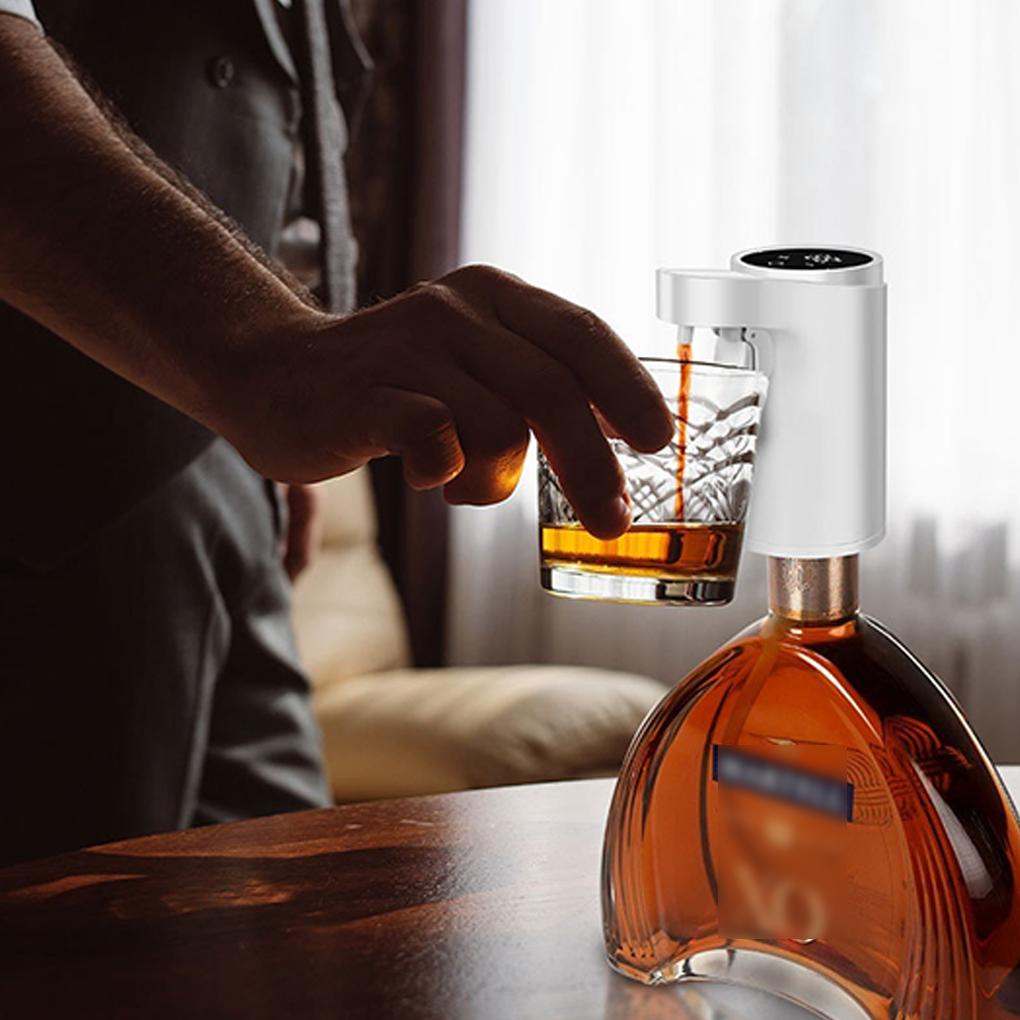 1Pz Caraffa Elettrica per Vino Dispenser di Vino Ricaricabile USB Pompa per Vino Alcolici Regolabile Whiskey Accessori per Vino