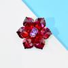 New Crystal Flower Brooches For Women Handmade Shining Sparking Pin 10 Colors Available Dress Coat Accessories