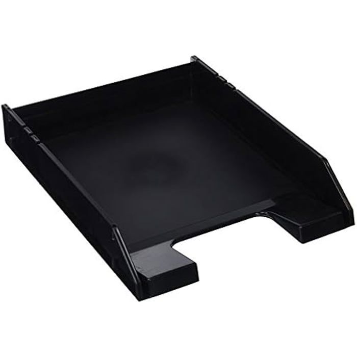 Plateau Empilable - ARCHIVO 2000 - A4 et Folio - Polystyrène Résistant - Noir - Fabrication Espagnole