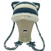 High Elastic Windproof Cat Ear Hat Knitted Stripe Pattern Hat for Women Men Keep Ear Warm Hat with Dangle Star Tassels
