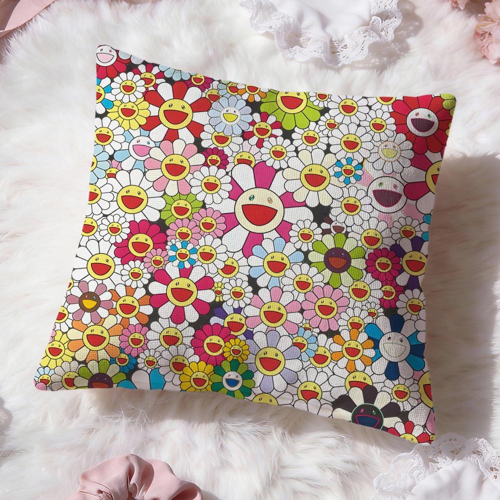 

band t-Takashi Murakami Cushion Cover Premium Comfort Reversible Pillow Cove -Two in One Design for Any Room & Car Interior 30cmx30cm