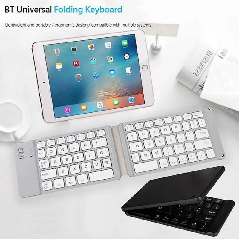 Zusammenklappbare Bluetooth-Tastatur für iPad, mobiles Tablet, Notebook, tragbares Büro, Mini-Drahtlostastatur, Speicher für Android, iOS, Windows Universa