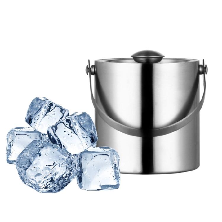 3 Liter Double Thermal Insulation Nordic Bar KTV Stainless Steel Ice Bucket