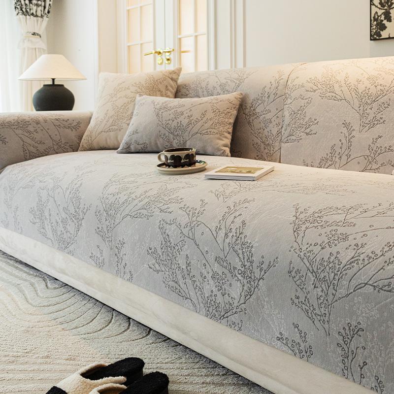 Chenille Sofa Covers Anti-slip Sofa Mat Sofas Towel Corner Sofa Cover Protector Removable Sofa Blanket for Living Room Decor