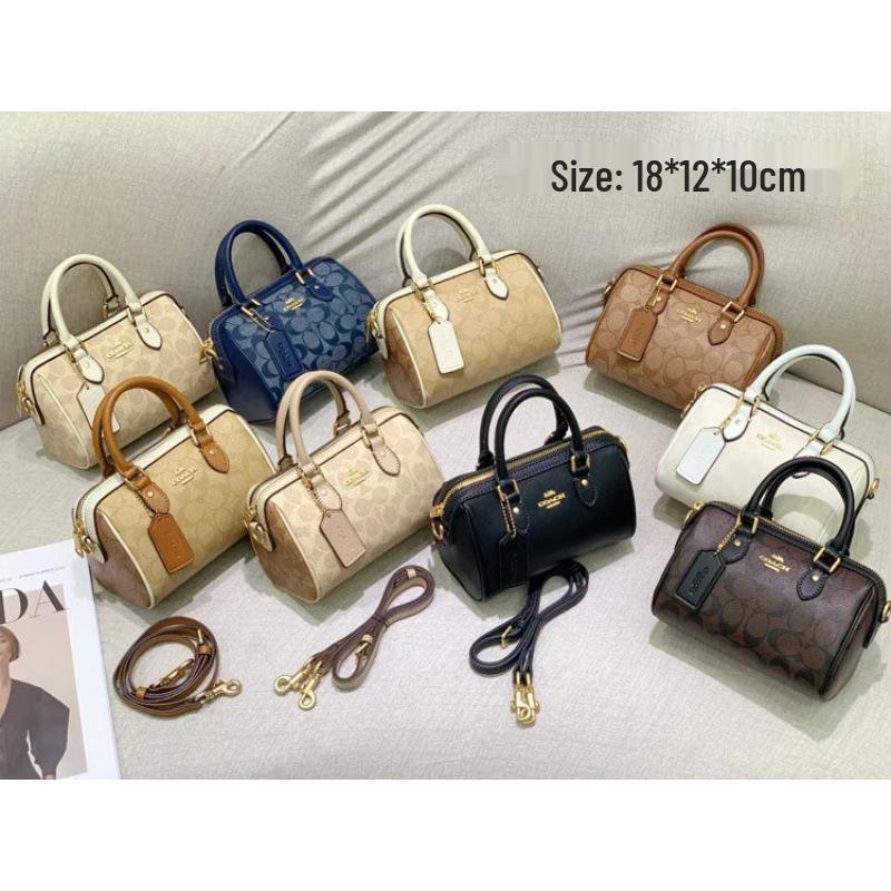 Coach Rowan 2025 Classic Monogram Boston Mini Crossbody Handbag