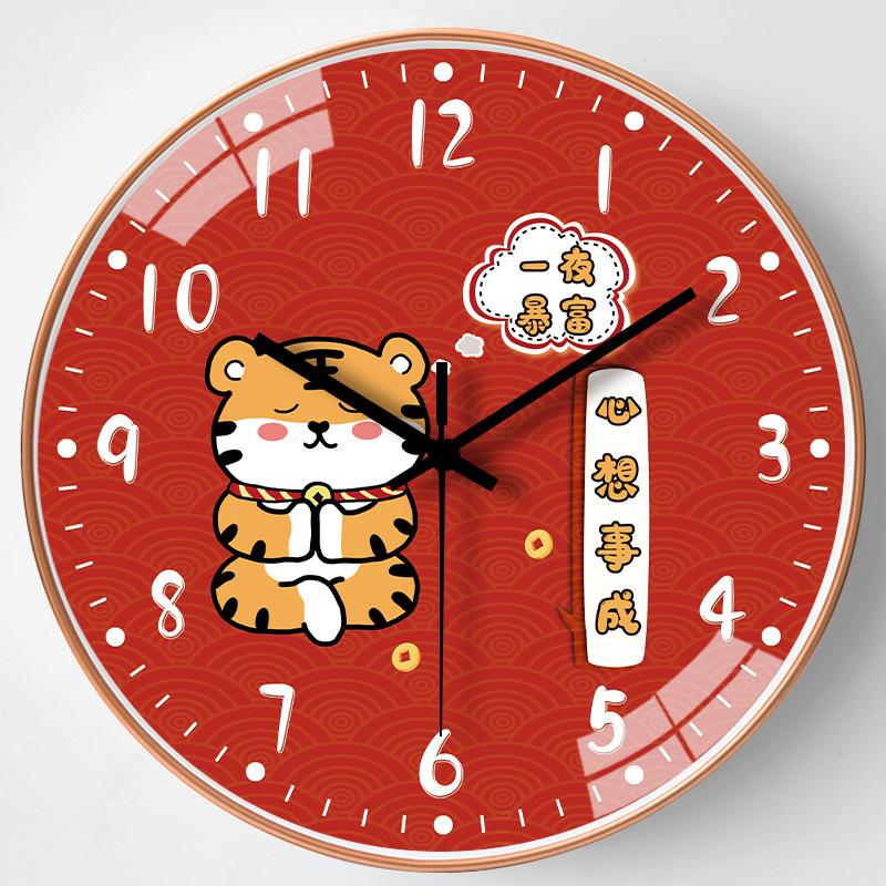 

14-дюймовые 35 см новые китайские часы настенные часы гостиная бесшумные простые часы настенные современные креативные китайские часы