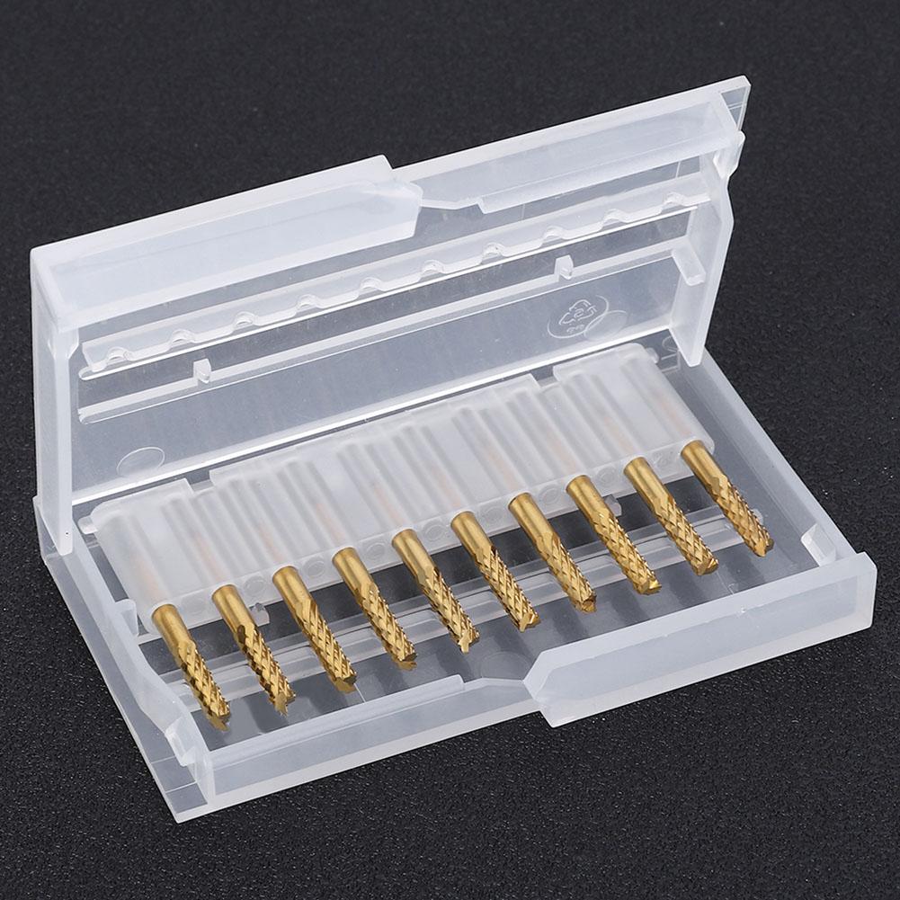 10pcs 3.175mm Carbide End Mill 1 8  Shank Titanium Coated CNC PCB Engraving Bit