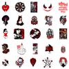 50 Gothic Horror Stickers, Demon Dark Red Wind Punk Style Thriller Red Black Gothic Stickers Gothic