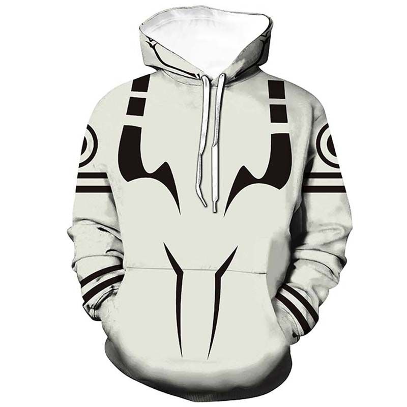 Men Jujutsu Anime Kaisen Hoodies Coat Pullover Sweatshirt Hooded Tops Jumper