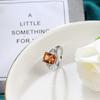 Gold-Plated Colorful Crystal Ring with Diamonds and Tourmaline Zircon Accents