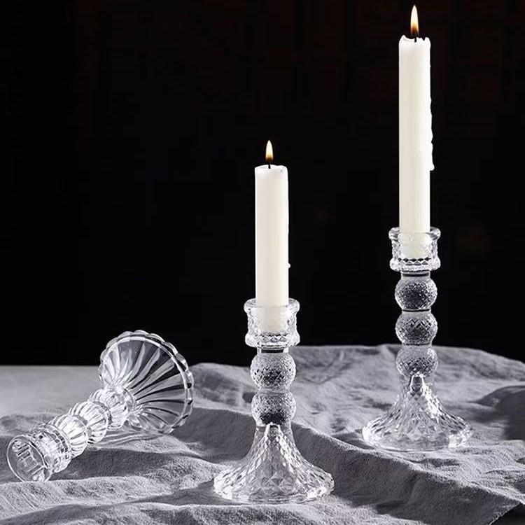 Vintage French Crystal Candle Holder for Aromatherapy & Dinner Ambiance
