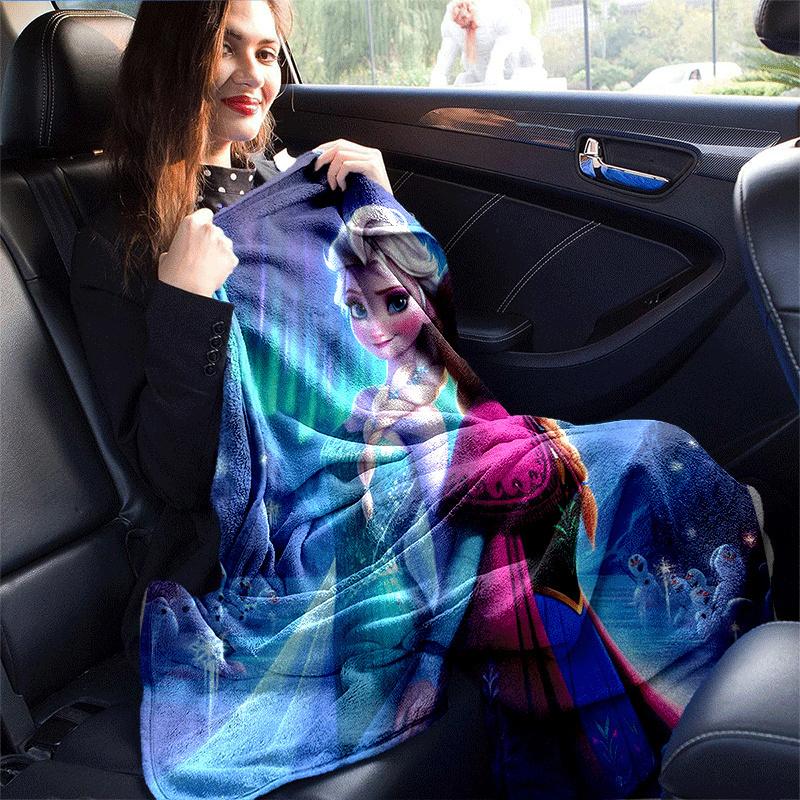 1pc Frozen Printing Blanket - Soft, All-Season Throw for Living Room, Bedroom,Personalized Gift with Adorable Cartoon Design