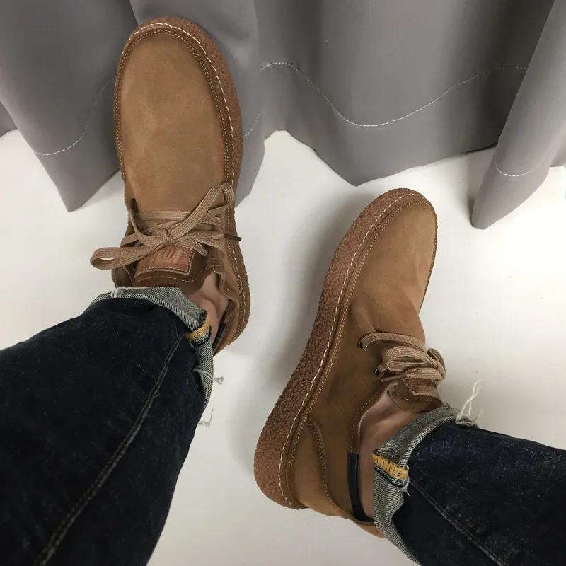 Новые повседневные кожаные туфли Ретро-обувь для скейтбординга Матовая кожа Нескользящие — фото 5