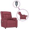 Electric Massage Chair Burgundy Fabric
