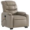 Massage Chair with Rising Function Cappuccino Brown Faux Leather
