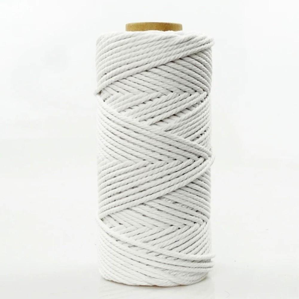 

High Quality Handmade Cotton Rope Scratching Post 3mm Diameter Colorful Handmade Weaving Rope DIY Cat Scratching Post Rope білий