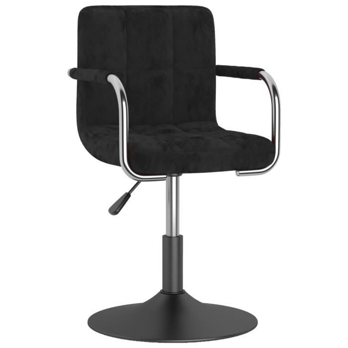 VidaXL Tabouret de bar Noir Velours