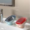 Stylish Suction Cup Mounted Soap Dish Water Drainage Designs Bathroom Organizers Space Saving Plastic Shelf