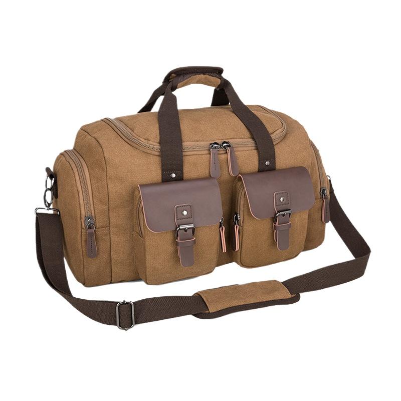 Wear-resistant 16A Microfiber Canvas Touring Bag Waterproof Short Distance Travel Luggage Bag Unisex Outdoor Sports Fitness Shoulder Crossbody Handbag