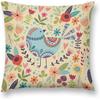 Catoon Bird Short Velvet Throw Pillow Covers 18x18 Double Sided with Zipper Decorative Pillows for Couch Cushion Sofa Outdoor