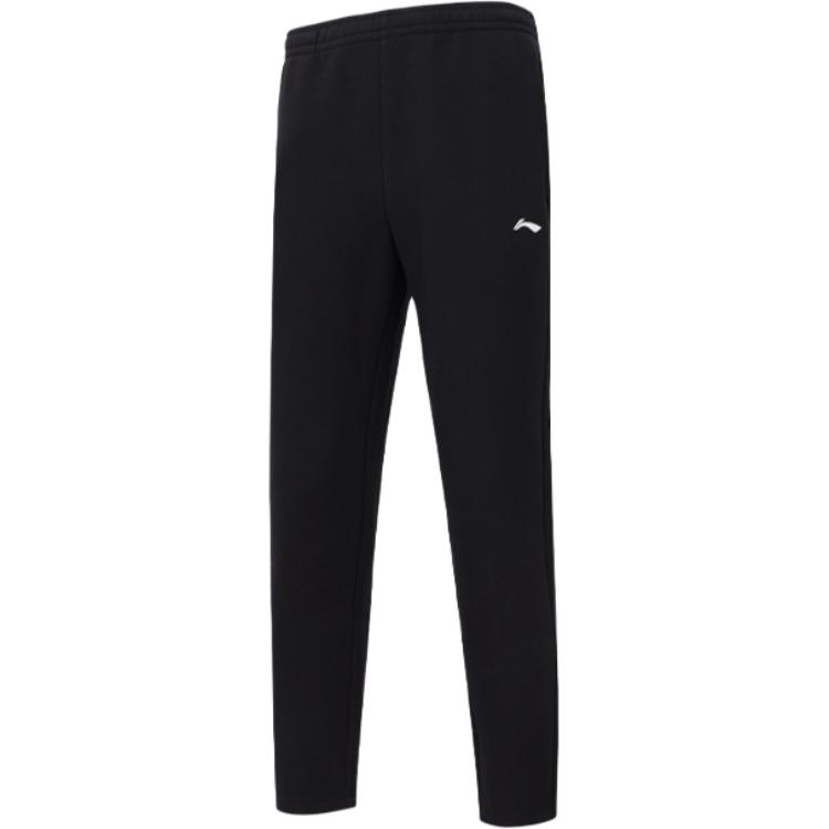 

Li Ning Simple Versatile Solid Color Straight Leg Sports Casual Pants Men bottoms Black AKLTD99-1 M