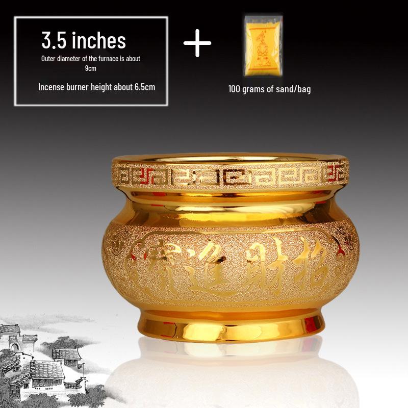 Ceramic Indoor Incense Burner for Buddhist Offerings - Small Holder for Living Room or Buddhist Hall.