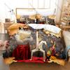 Cool The Bad Guys Cartoon 3PCS Bedding Set Wolf Snake Shark Microfiber Duvet Cover 2Pillowcases No Inner Core