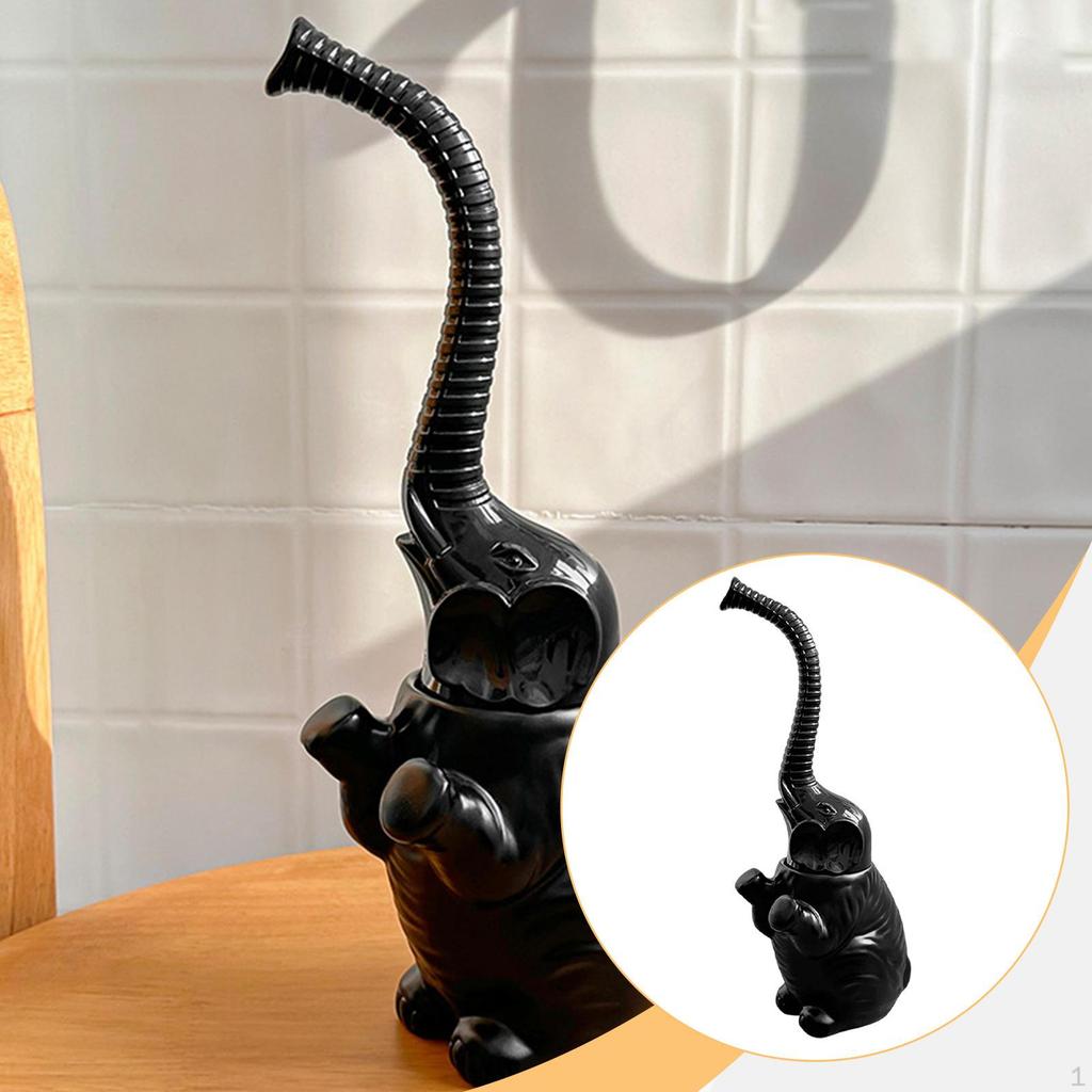 Elephant Shape Toilet Brush with Holder Long Handle Accessories Bathroom Cleaning Tool
