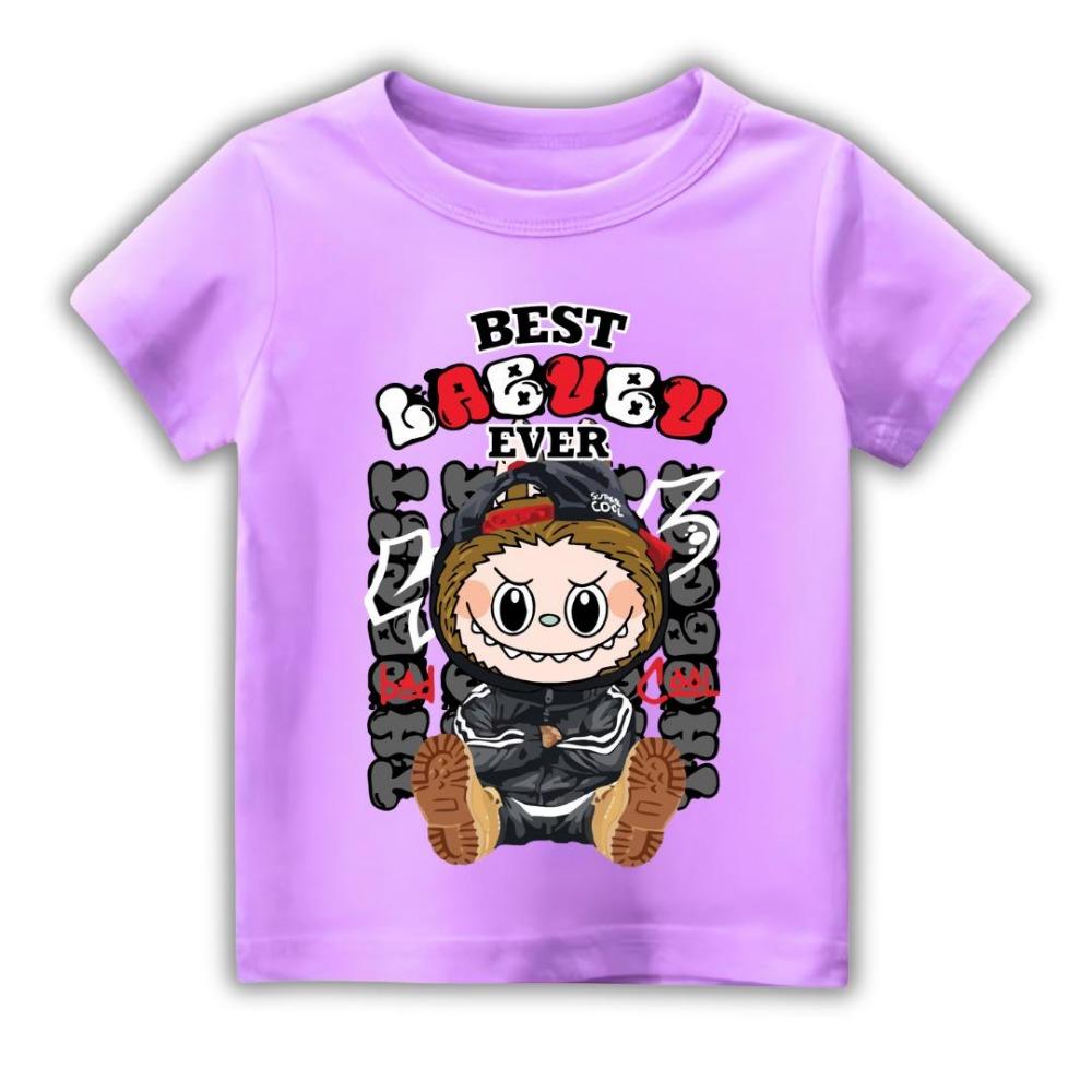 LABUBU 3D-gedruckte Kleidung Kurzärmeliger Lockerer Stil Damen Modisches T-Shirt