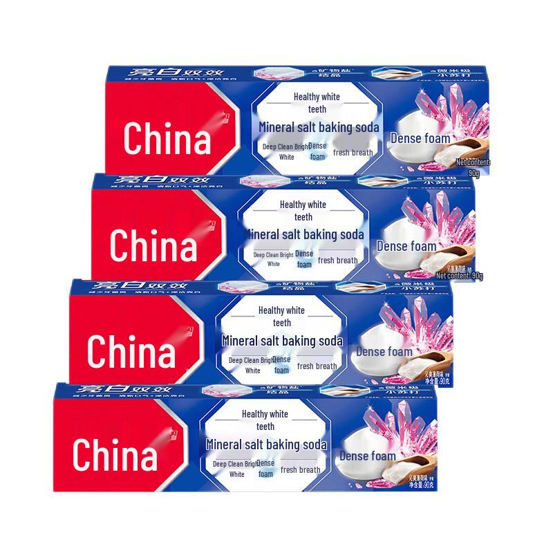 

Zhonghua Healthy White Sea Salt & Baking Soda Toothpaste, Refreshing Bamboo Mint, 4 x 90g