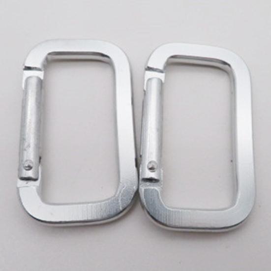 10 Peças Mosquetões de Camping Fechos de Caminhada Fivelas Resistentes Compactos Portáteis Multifuncionais Chaveiro Pesado Mosquetões Quadrados de Metal