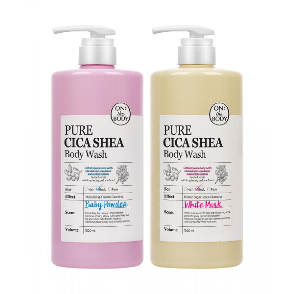 OntheBody Pure Cica Body Wash 1000ml X 2  Choose 1 Musk Baby Powder Musk Body Wash 1000ml x 2