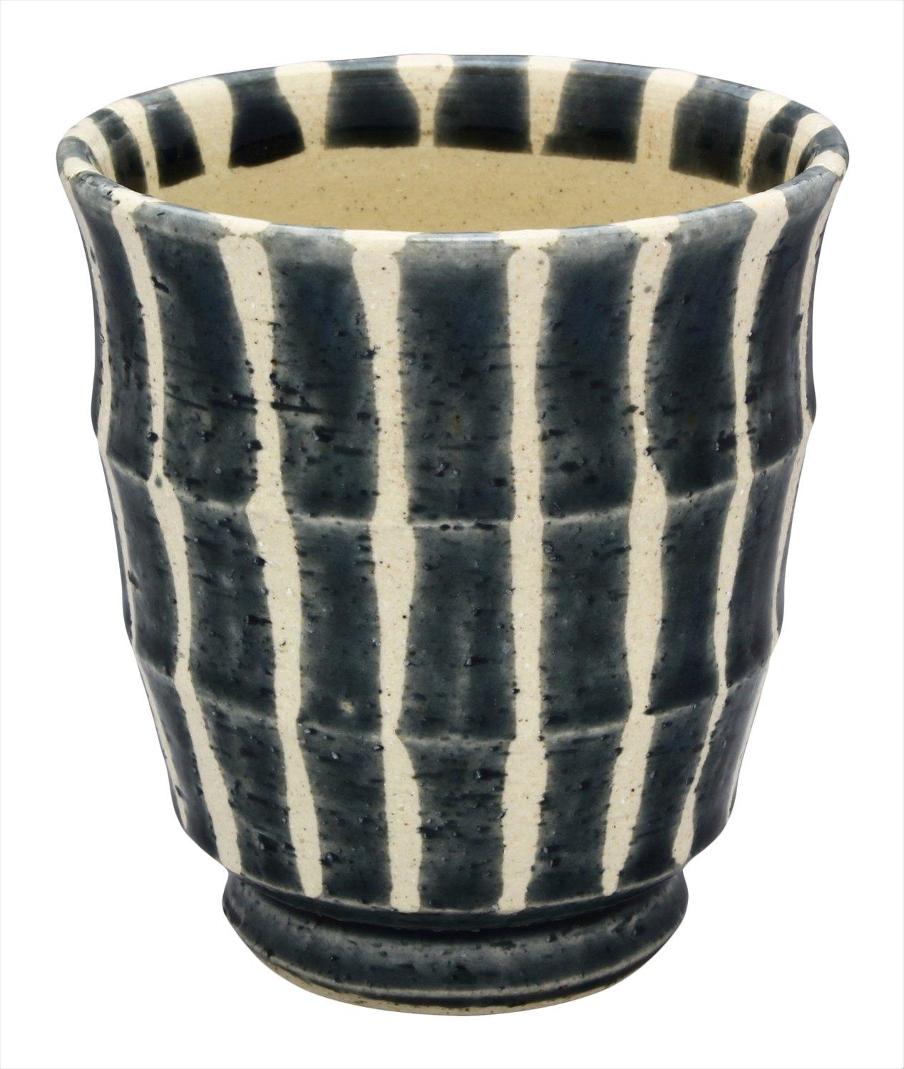 

Mino Ware by Takumiko Lightweight and Easy to Hold Teacup, 240ml Capacity, Tokusa (Blue) Design, Lightweight, Made in Japan, 540-0048 синий