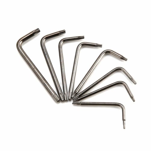 Samcos Torx Screwdriver T6 T8 T10 Precision Hex Lobe Wrench Set, Special Hex Star Driver L-Shaped, Compatible with Tamper-Proof Screws, 8-Piece Set, F